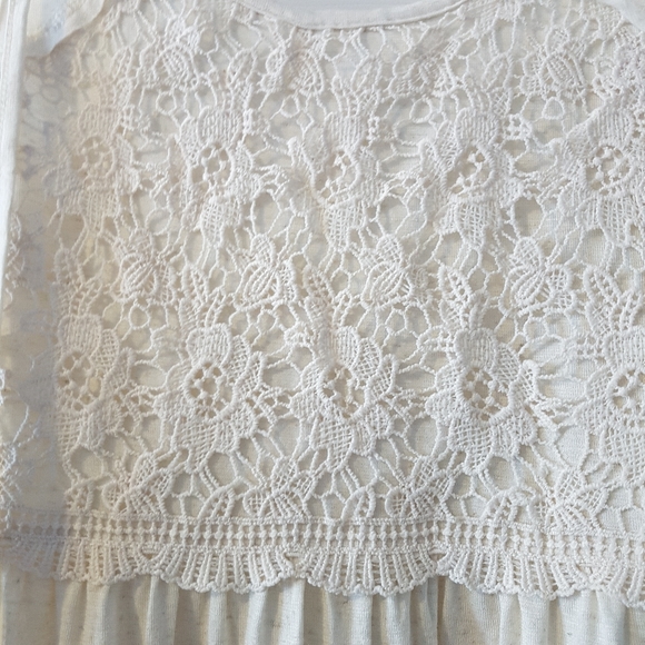 White boho floral lace tank top blouse - Picture 4 of 6